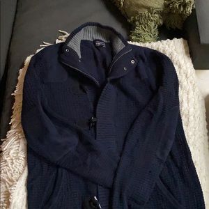 Express men’s toggle/zip cardigan, size large